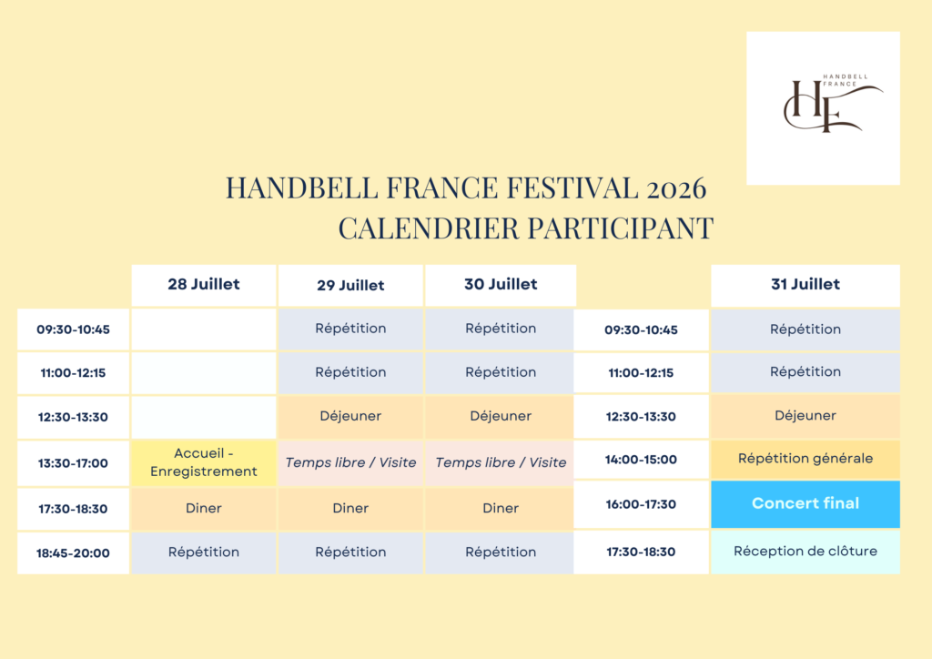 Calendrier participant